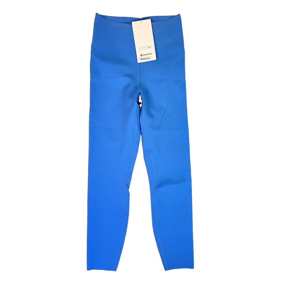 NWT Lululemon Glow Up HR Tight 25 Pool Blue Size 6 Laser Cut Leggings $118 NEW - Picture 3 of 10